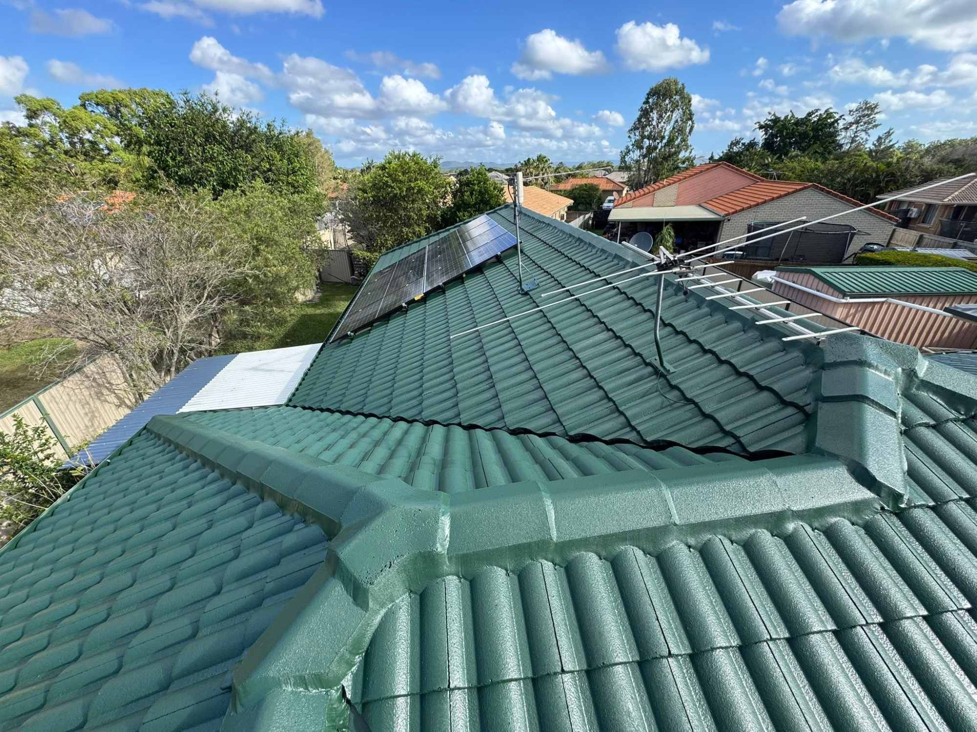 Roof after professional restoration